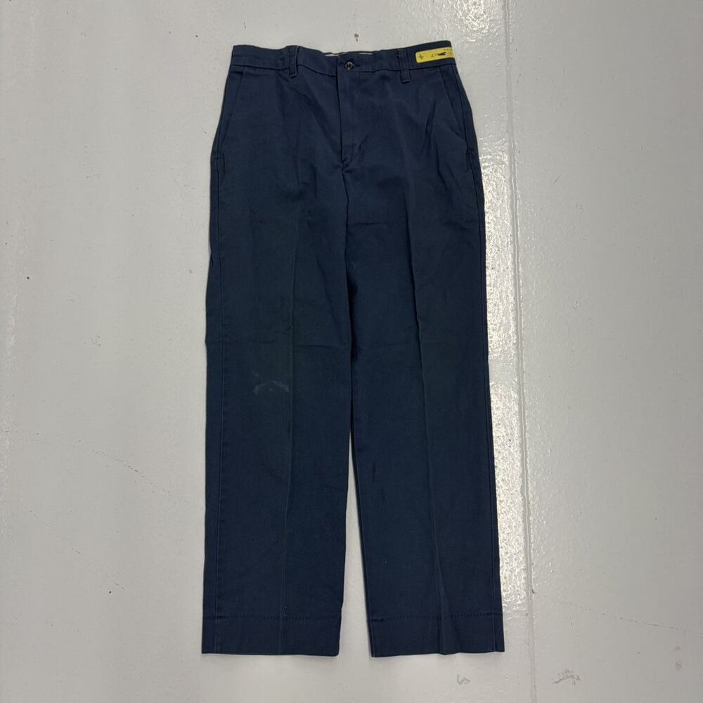 Vintage 80s Cintas Blue Canvas Workwear Chinos 29x27